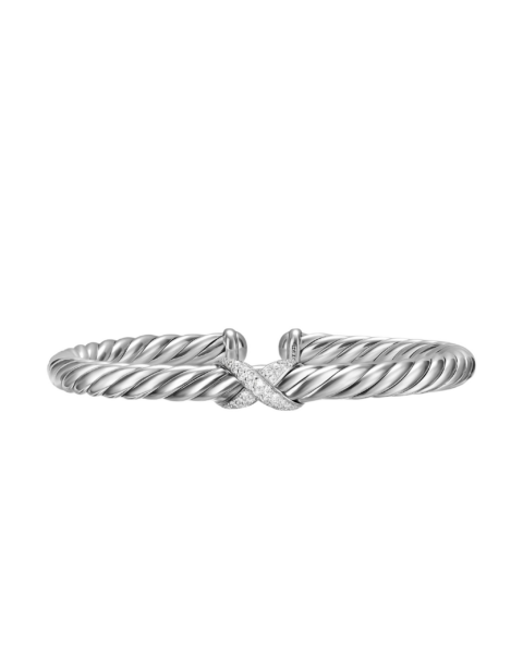 David Yurman Cable Flex® X Bracelet in Sterling Silver with Diamonds