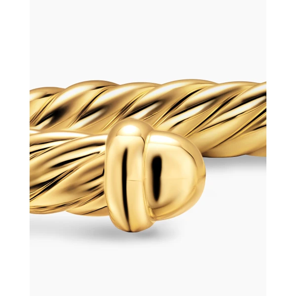 signature twisted-helix detail|David Yurman Cablespira® Flex Bracelet in 18K Yellow Gold