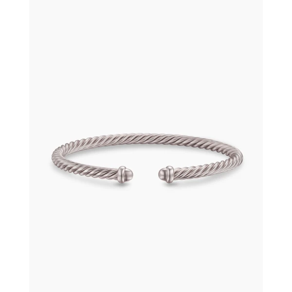 on-model styling shot|David Yurman Classic Cable Bracelet in Sand Aluminum