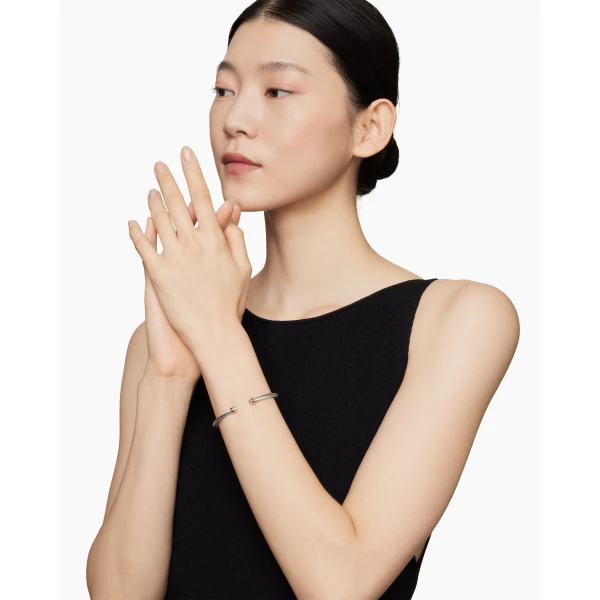 4mm in Silver – front view of authentic Cable Bracelets at Luxury Shoes |David Yurman Classic Cable Bracelet in Sterling Silver with 18K Rose Gold