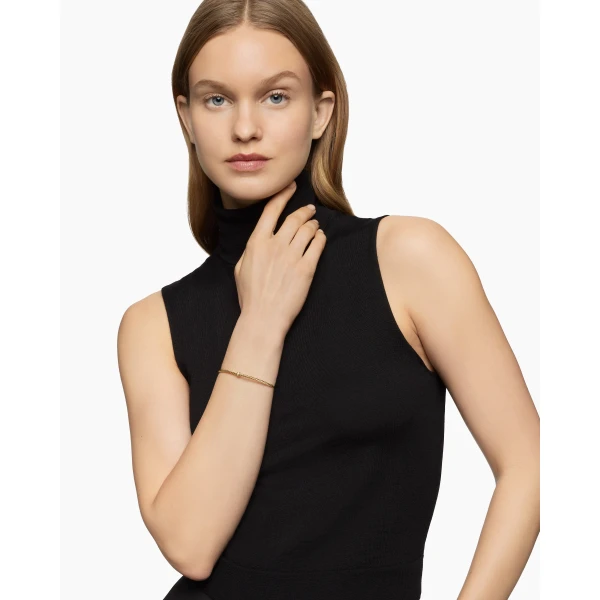 3mm in Gold – front view of authentic Cable Bracelets at Luxury Shoes |David Yurman Classic Cablespira® Station Bracelet in 18K Yellow Gold with Diamonds