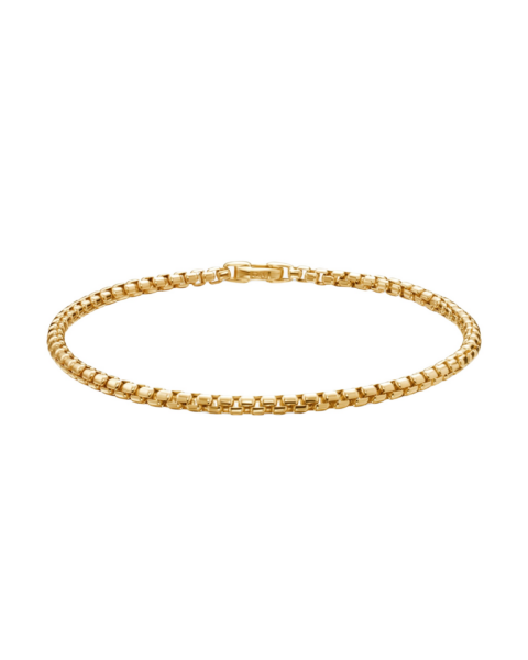 David Yurman DY Bel Aire Box Chain Bracelet in 18K Yellow Gold