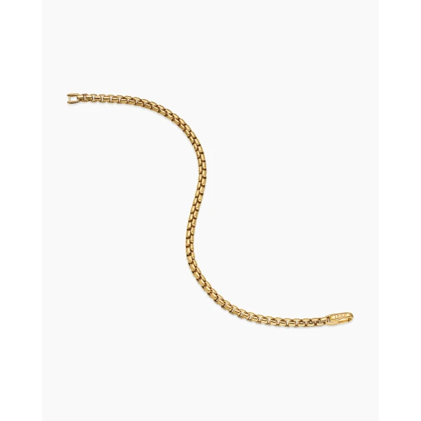 on-model styling shot|David Yurman DY Bel Aire Box Chain Bracelet in 18K Yellow Gold
