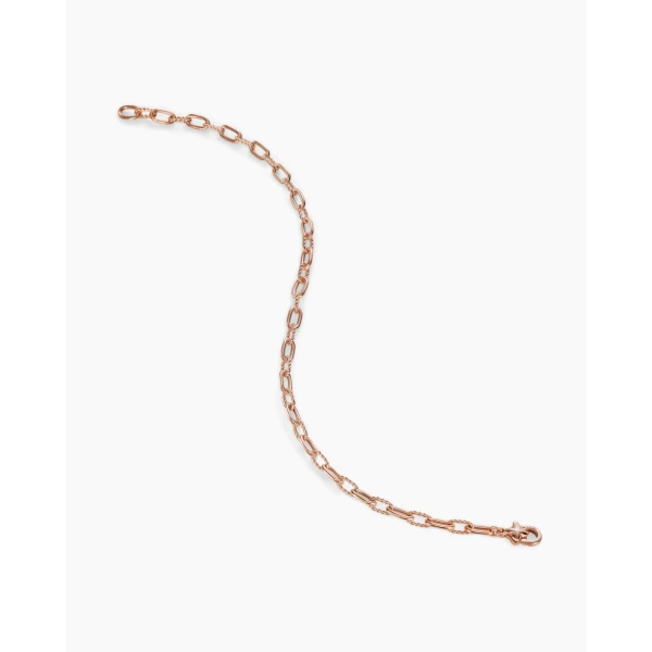 on-model styling shot|David Yurman DY Madison® Chain Bracelet in 18K Rose Gold