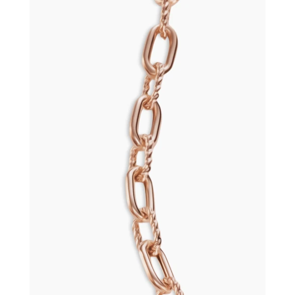 signature twisted-helix detail|David Yurman DY Madison® Chain Bracelet in 18K Rose Gold