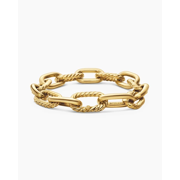 signature twisted-helix detail|David Yurman DY Madison® Chain Bracelet in 18K Yellow Gold