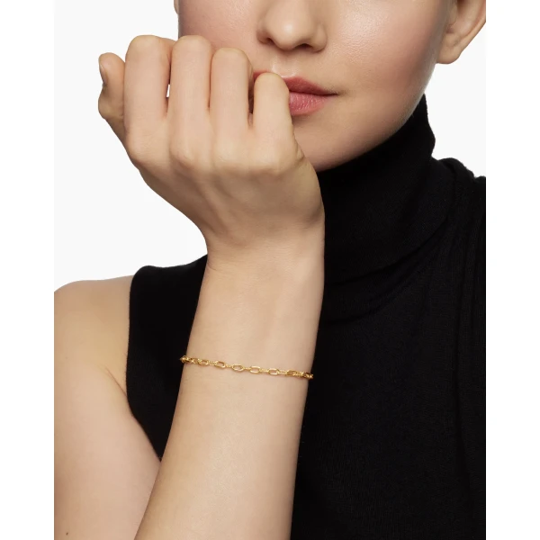 3mm in Gold – front view of authentic Chain Bracelets at Luxury Shoes |David Yurman DY Madison® Chain Bracelet in 18K Yellow Gold