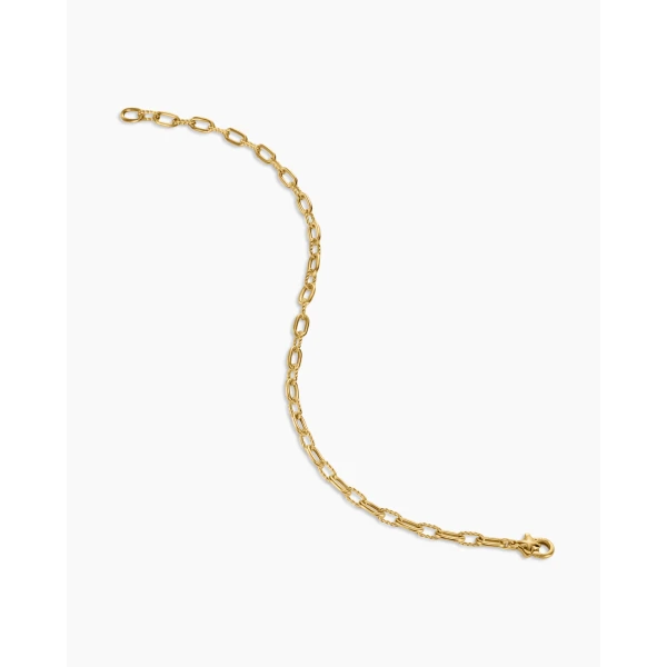 on-model styling shot|David Yurman DY Madison® Chain Bracelet in 18K Yellow Gold