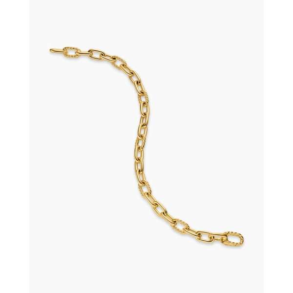on-model styling shot|David Yurman DY Madison® Chain Bracelet in 18K Yellow Gold