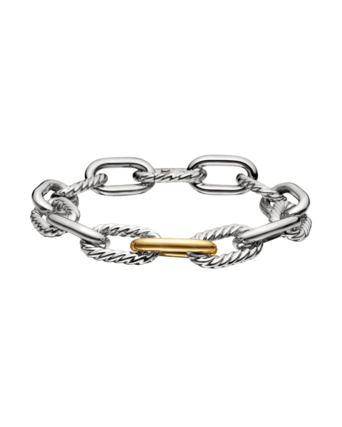 David Yurman DY Madison® Chain Bracelet in Sterling Silver with 18K Yellow Gold