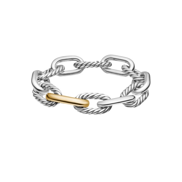 David Yurman DY Madison® Chain Bracelet in Sterling Silver with 18K Yellow Gold