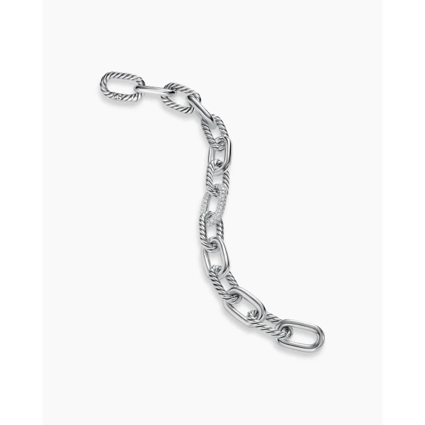 on-model styling shot|David Yurman DY Madison® Chain Bracelet in Sterling Silver with Diamonds