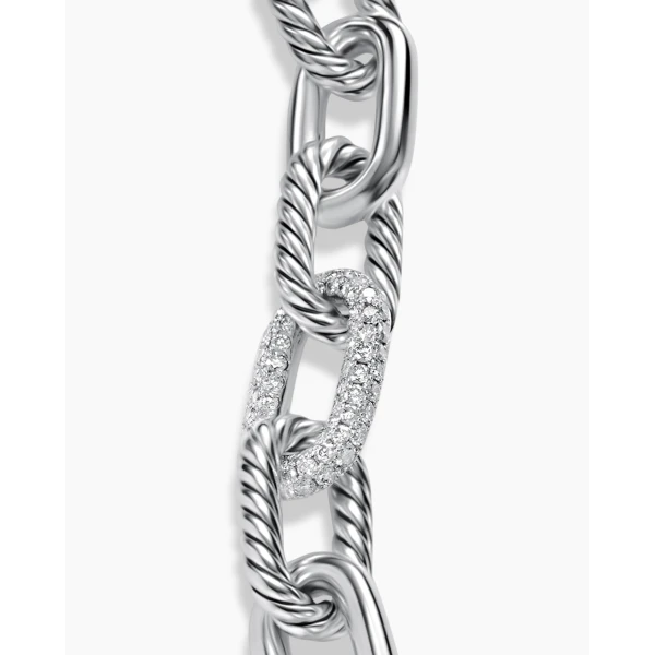 signature twisted-helix detail|David Yurman DY Madison® Chain Bracelet in Sterling Silver with Diamonds
