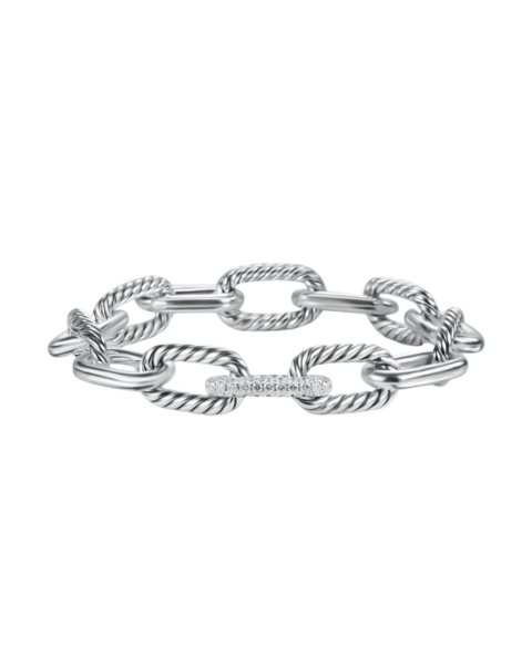 David Yurman DY Madison® Chain Bracelet in Sterling Silver with Diamonds