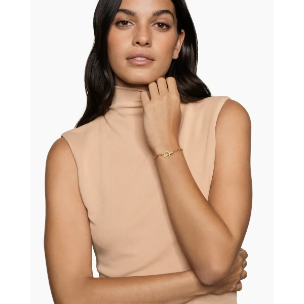 3mm in Gold – front view of authentic Chain Bracelets at Luxury Shoes |David Yurman DY Madison® Pavé Toggle Chain Bracelet in 18K Yellow Gold with Diamonds