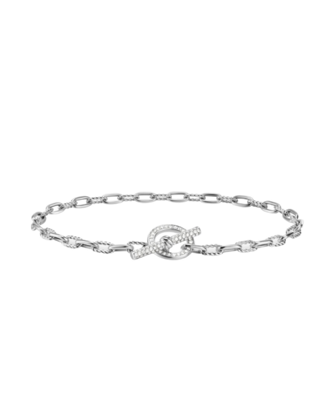 David Yurman DY Madison® Pavé Toggle Chain Bracelet in Sterling Silver with Diamonds