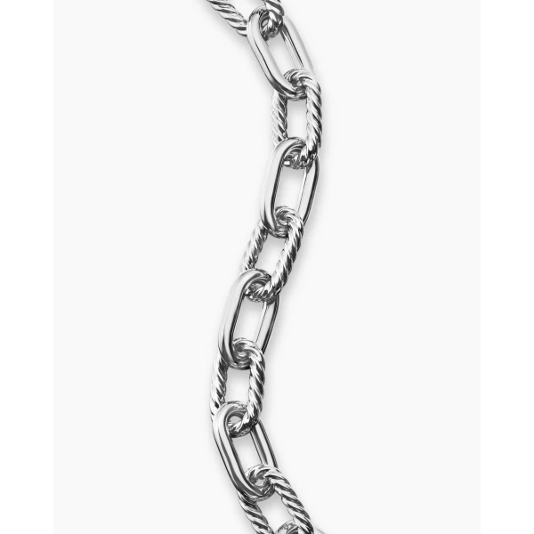 signature twisted-helix detail|David Yurman DY Madison® Toggle Chain Bracelet in Sterling Silver
