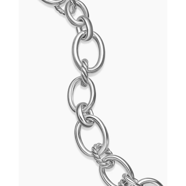 signature twisted-helix detail|David Yurman DY Mercer® Chain Bracelet in Sterling Silver with Diamonds