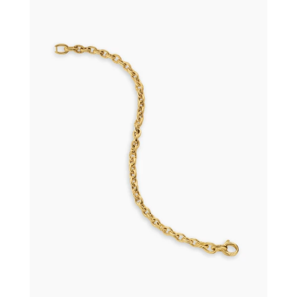 on-model styling shot|David Yurman DY Mercer® Petite Chain Bracelet in 18K Yellow Gold