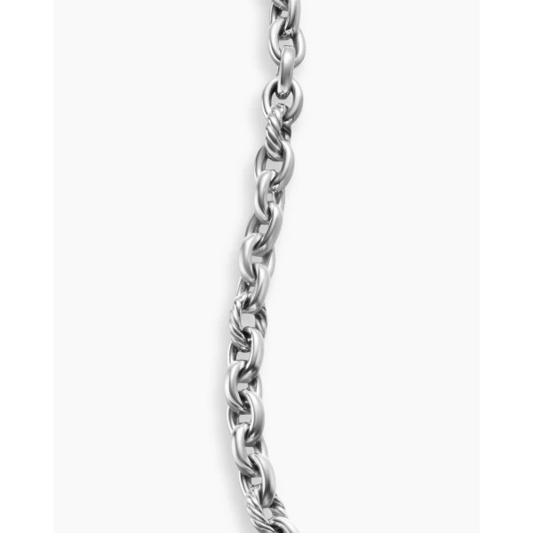 signature twisted-helix detail|David Yurman DY Mercer® Petite Chain Bracelet in Sterling Silver