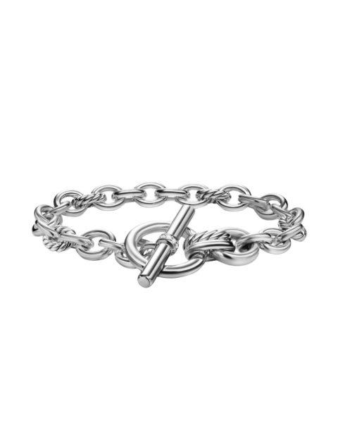 David Yurman DY Mercer® Toggle Chain Bracelet in Sterling Silver with Diamonds