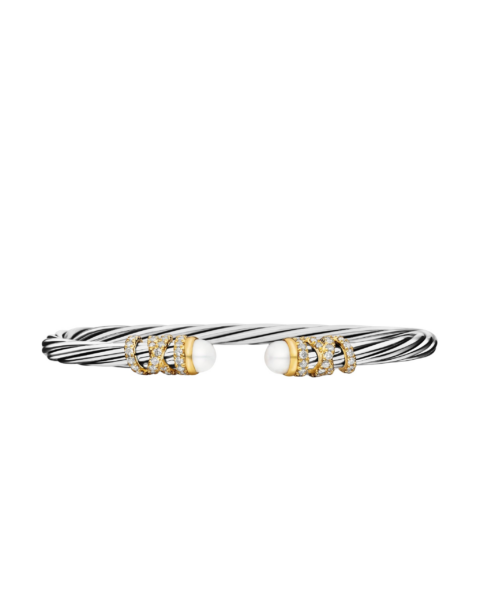 David Yurman Helena Bracelet in Sterling Silver with 18K Yellow Gold