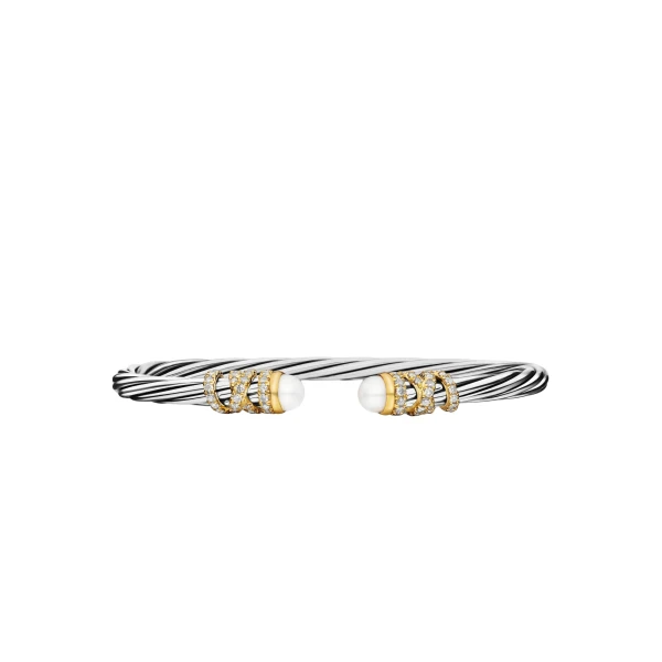 David Yurman Helena Bracelet in Sterling Silver with 18K Yellow Gold