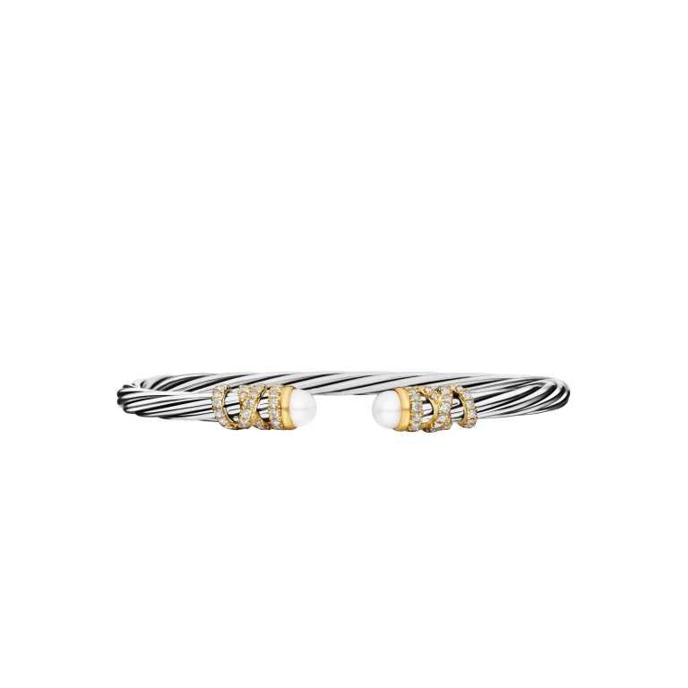 David Yurman Helena Bracelet in Sterling Silver with 18K Yellow Gold