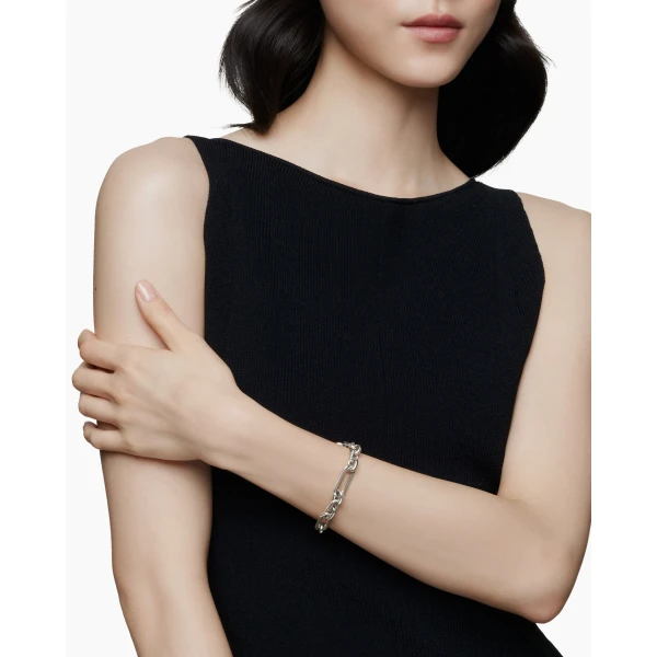 9.8mm in Silver – front view of authentic Chain Bracelets at Luxury Shoes |David Yurman Lexington Chain Bracelet in Sterling Silver