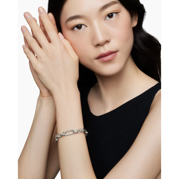 9.8mm in Silver – clasp and closure mechanism detail|David Yurman Lexington Chain Bracelet in Sterling Silver