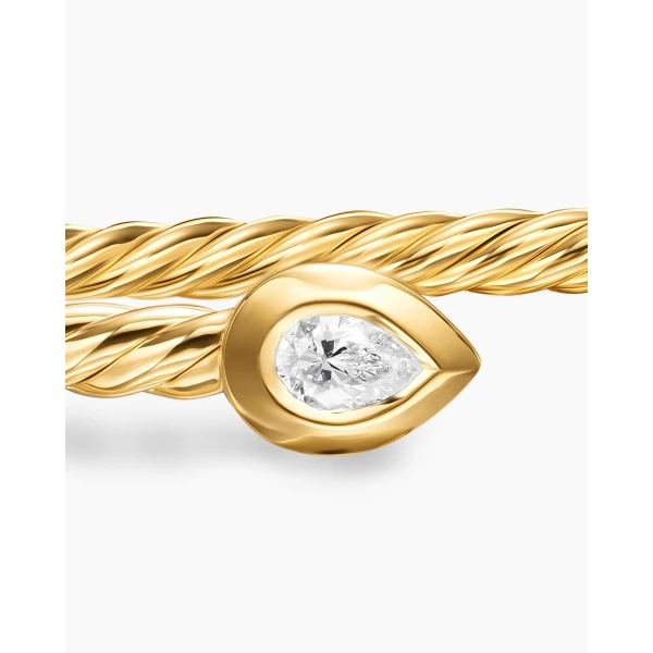 signature twisted-helix detail|David Yurman Micro Cablespira® Flex Pear Bracelet in 18K Yellow Gold with Diamonds