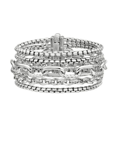 David Yurman Multi Row Chain Bracelet in Sterling Silver