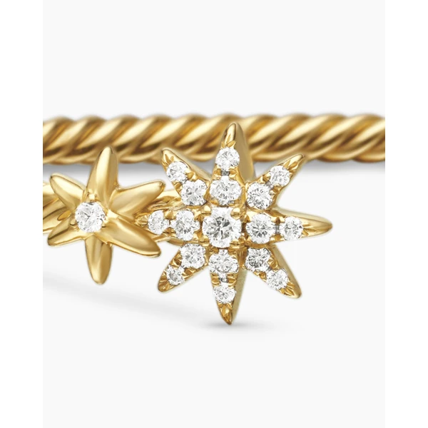 signature twisted-helix detail|David Yurman Petite Starburst Cable Bracelet in 18K Yellow Gold with Diamonds