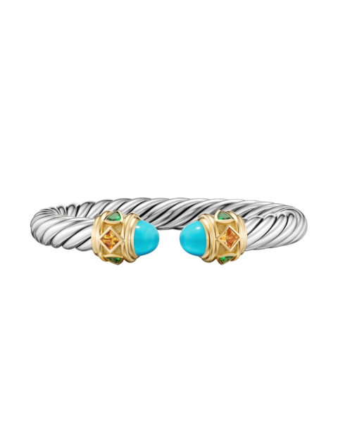 David Yurman Renaissance® Cable Flex® Bracelet in Sterling Silver with 14K Yellow Gold
