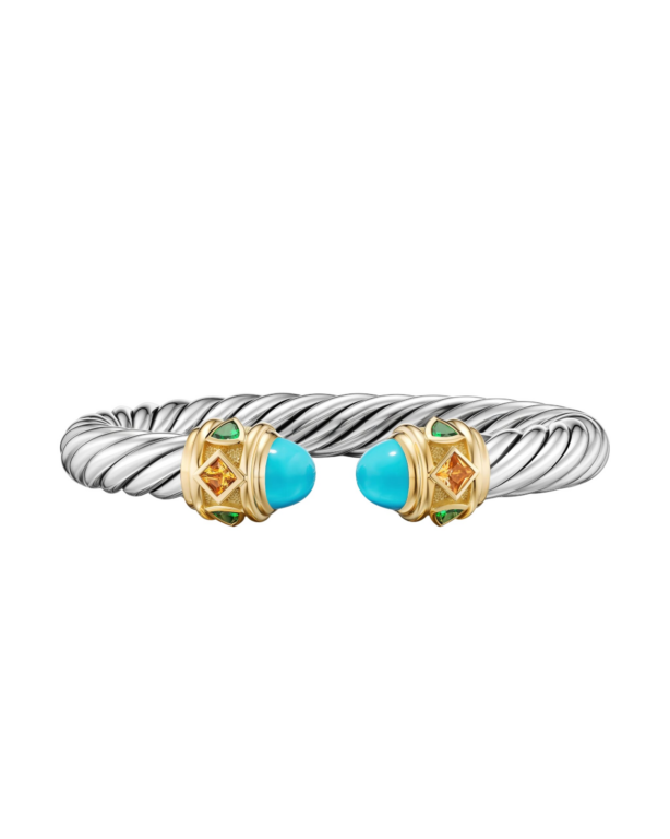 David Yurman Renaissance® Cable Flex® Bracelet in Sterling Silver with 14K Yellow Gold