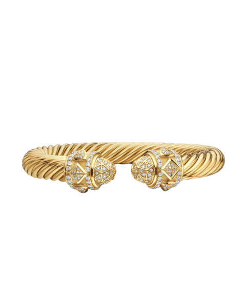 David Yurman Renaissance® Cablespira® Bracelet in 18K Yellow Gold with Diamonds