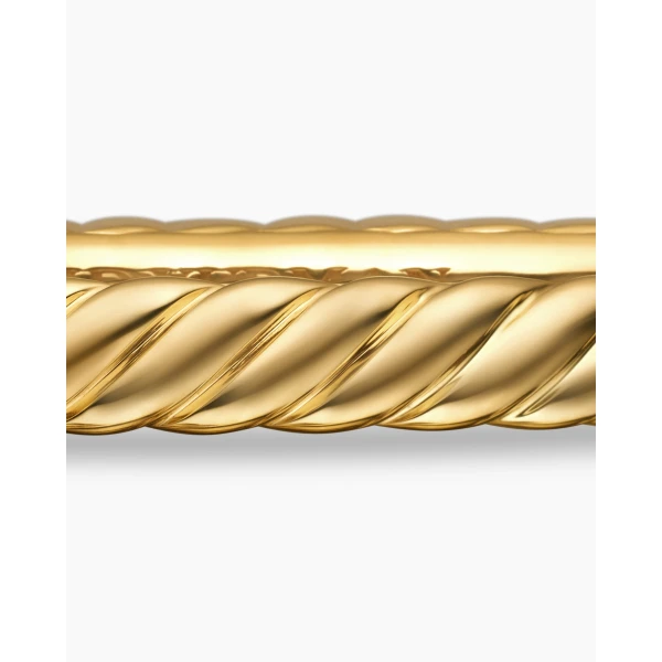 signature twisted-helix detail|David Yurman Sculpted Cable Bangle Bracelet in 18K Yellow Gold
