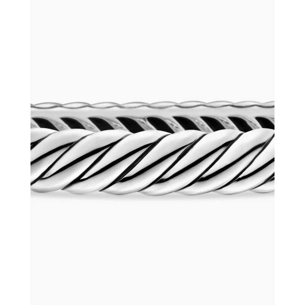 signature twisted-helix detail|David Yurman Sculpted Cable Bangle Bracelet in Sterling Silver