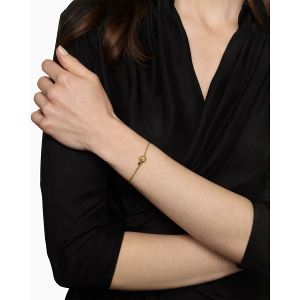 8mm in Gold – front view of authentic Chain Bracelets at Luxury Shoes |David Yurman Sculpted Cable Chain Bracelet in 18K Yellow Gold