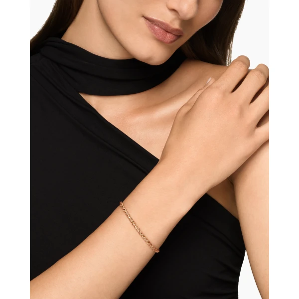 3.5mm in Brown – front view of authentic Cable Bracelets at Luxury Shoes |David Yurman Sculpted Cable Flex Bracelet in 18K Rose Gold with Cognac Diamonds