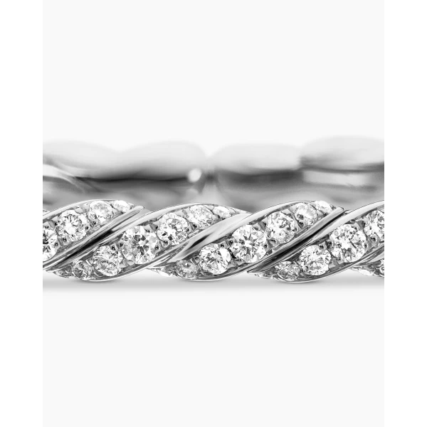 signature twisted-helix detail|David Yurman Sculpted Cable Flex Bracelet in 18K White Gold with Diamonds