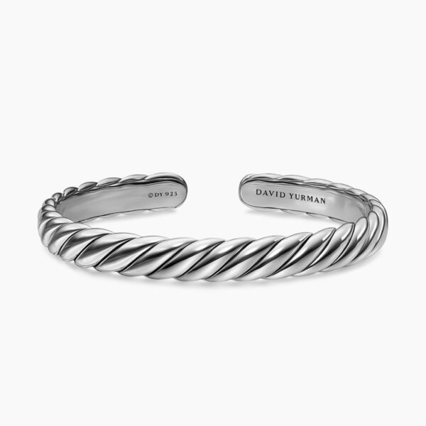 David Yurman Sculpted Cable Flex Bracelet in Sterling Silver, 7.5mm, view 3