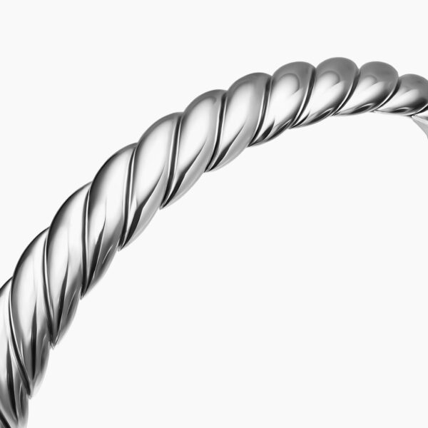 David Yurman Sculpted Cable Flex Bracelet in Sterling Silver, 7.5mm, view 4