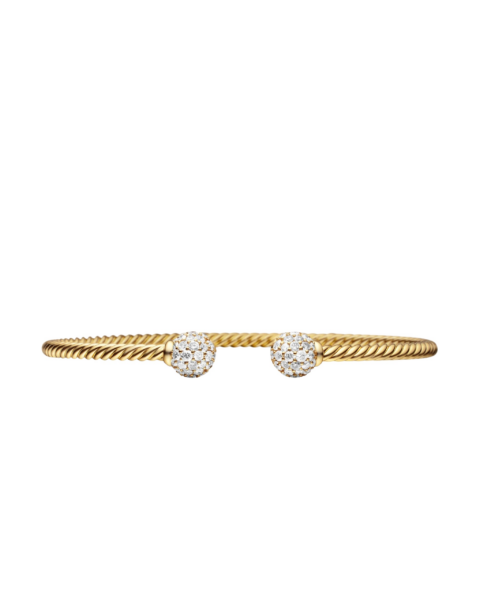David Yurman Solari Cablespira® Bracelet in 18K Yellow Gold with Diamonds