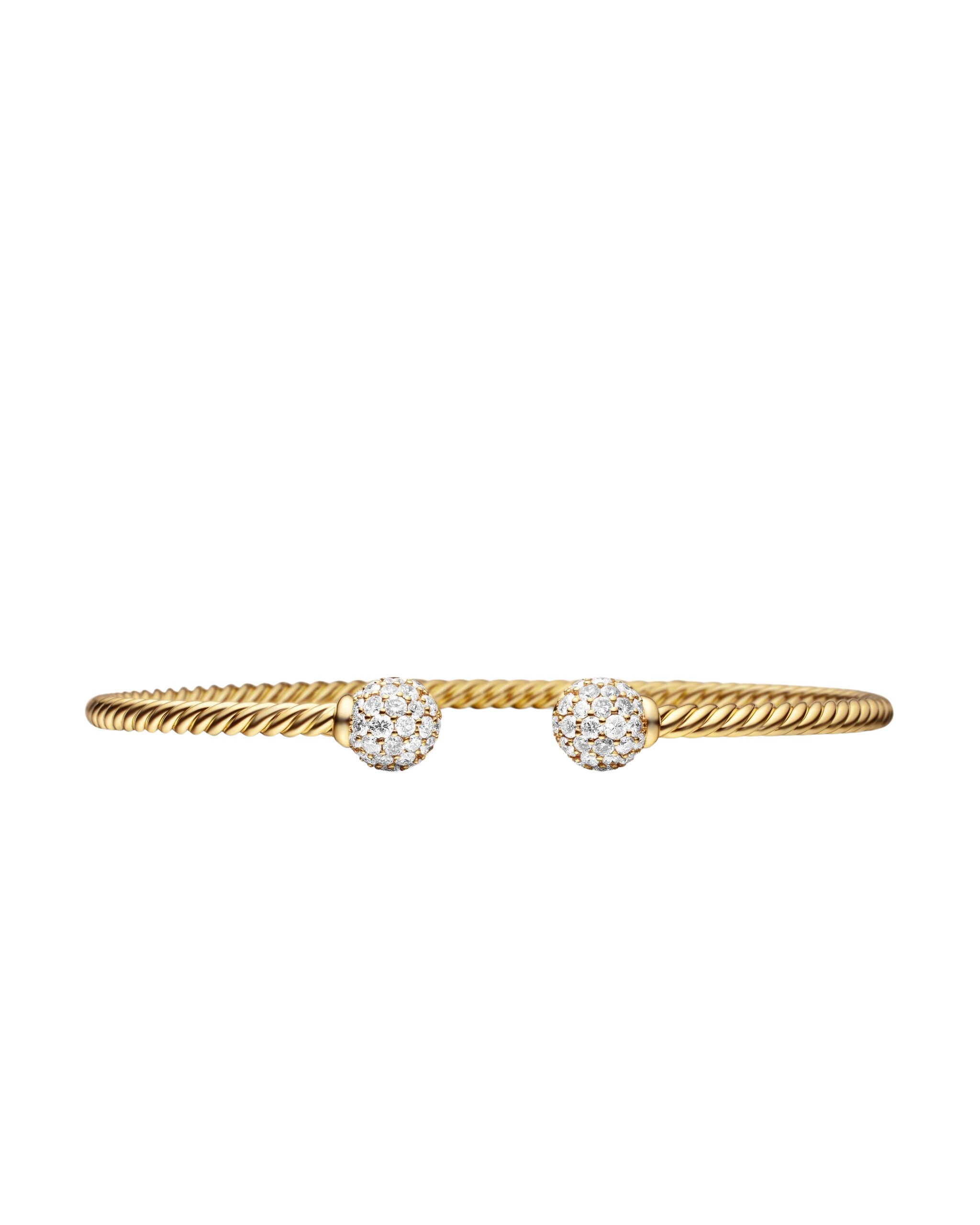 David Yurman Solari Cablespira® Bracelet in 18K Yellow Gold with Diamonds