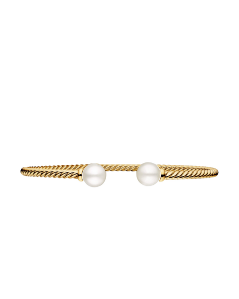 David Yurman Solari Cablespira® Bracelet in 18K Yellow Gold with Pearls