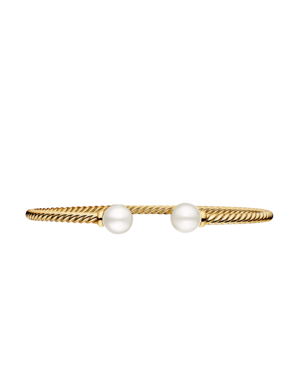 David Yurman Solari Cablespira® Bracelet in 18K Yellow Gold with Pearls
