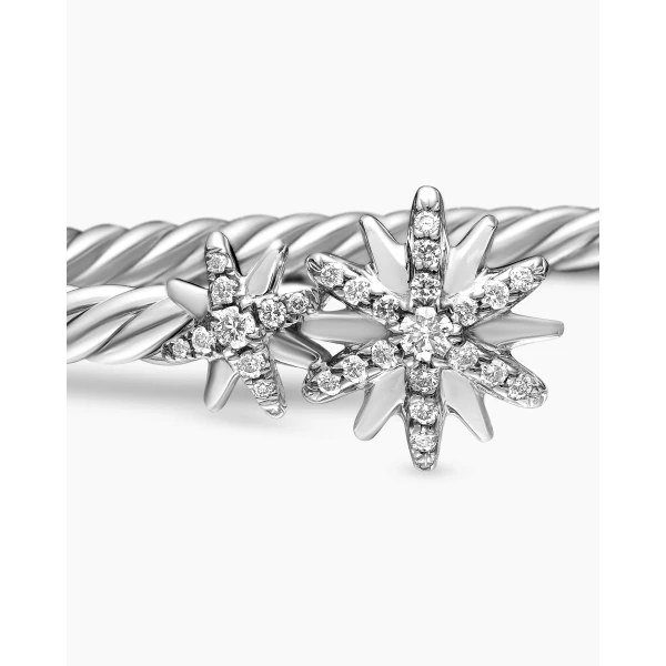 signature twisted-helix detail|David Yurman Starburst Cable Bracelet in Sterling Silver with Diamonds