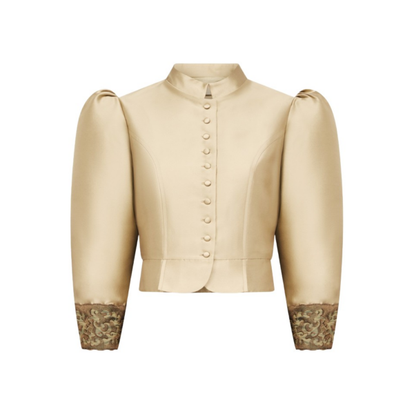 Destree Beige Puff Sleeves Jacket