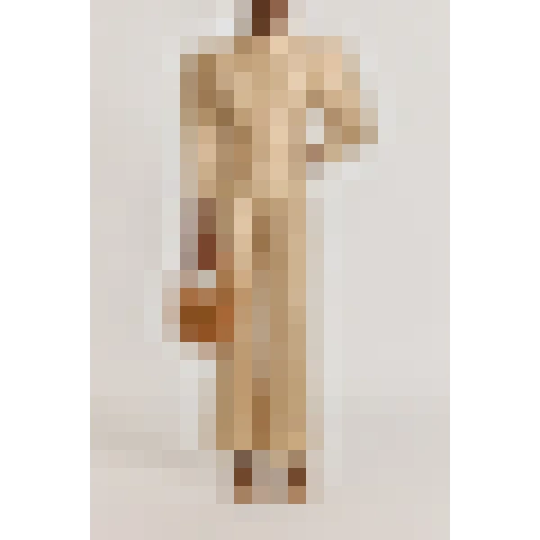 Destree Beige Satin Straight Pants - Destree - Graphic Parisian Fashion - Shop at Luxury Shoes 